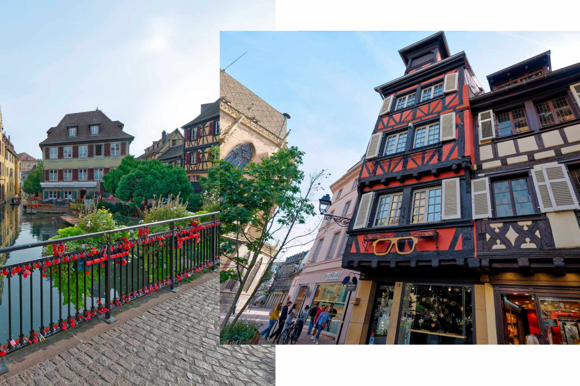 Colmar : pont Saint-Pierre et maison à colombages
