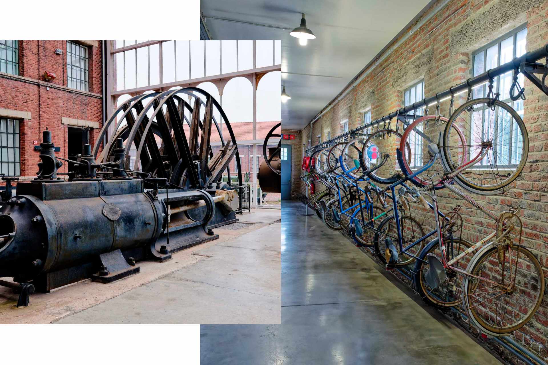 Lewarde : garage à vélo et machine à vapeur