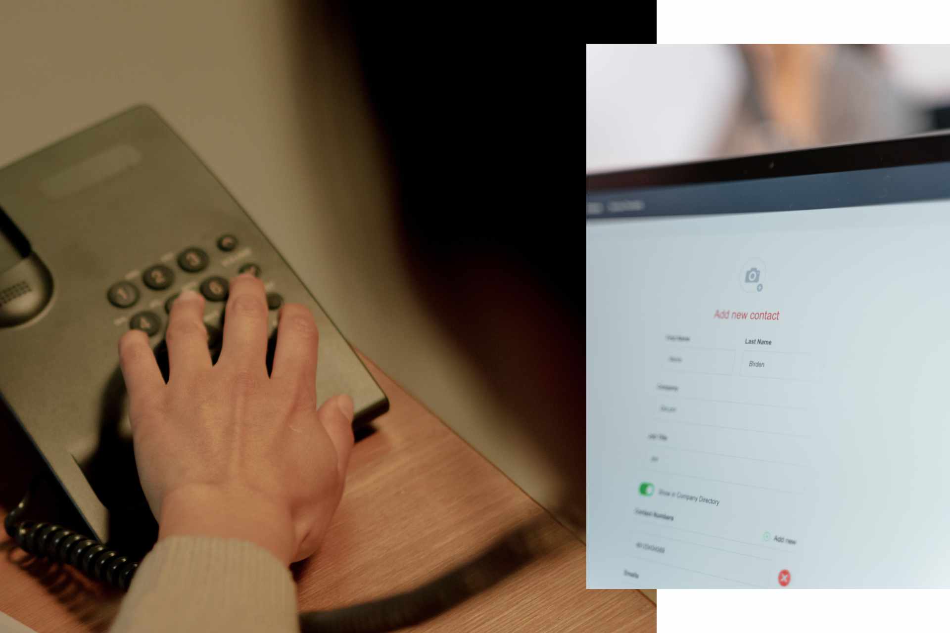 Appareil téléphonique et écran d'ordinateur