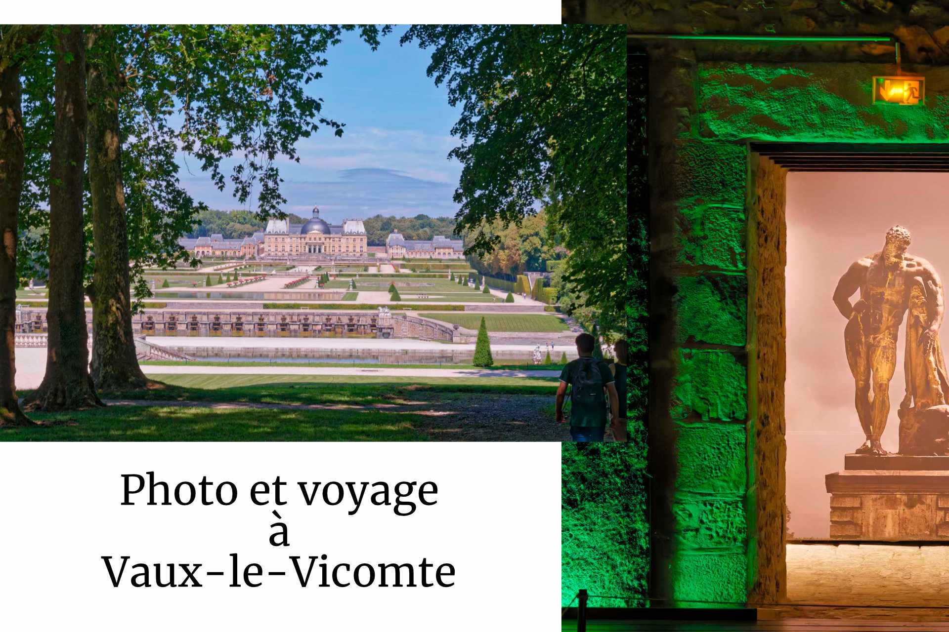 Vaux-le-Vicomte : le château et la statue d'Hercule